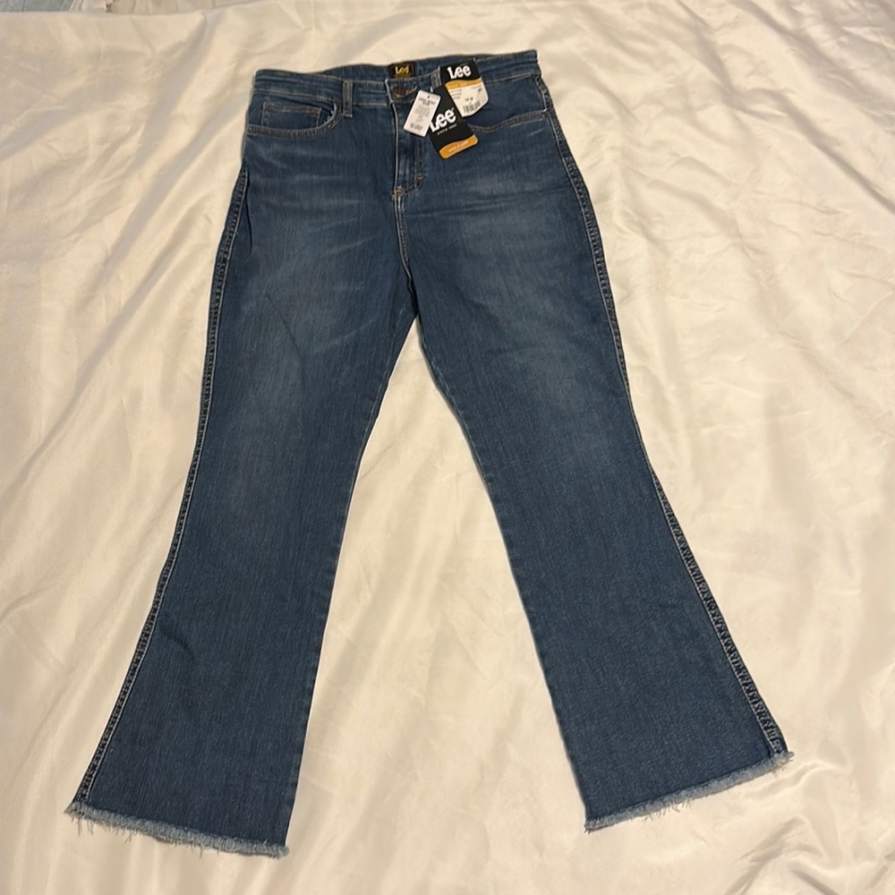 LEE dark was kick flare jeans size 10